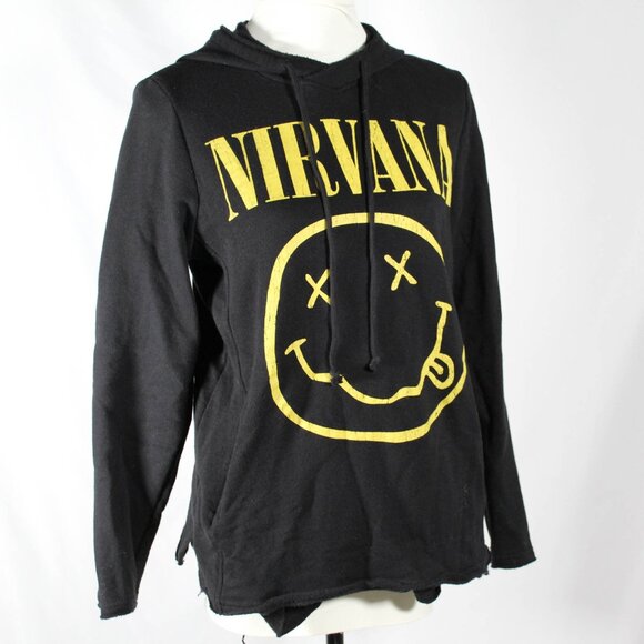 Nirvana Classic Smiley Face Logo Hoodie by H&M Divided Medium - Picture 2 of 8